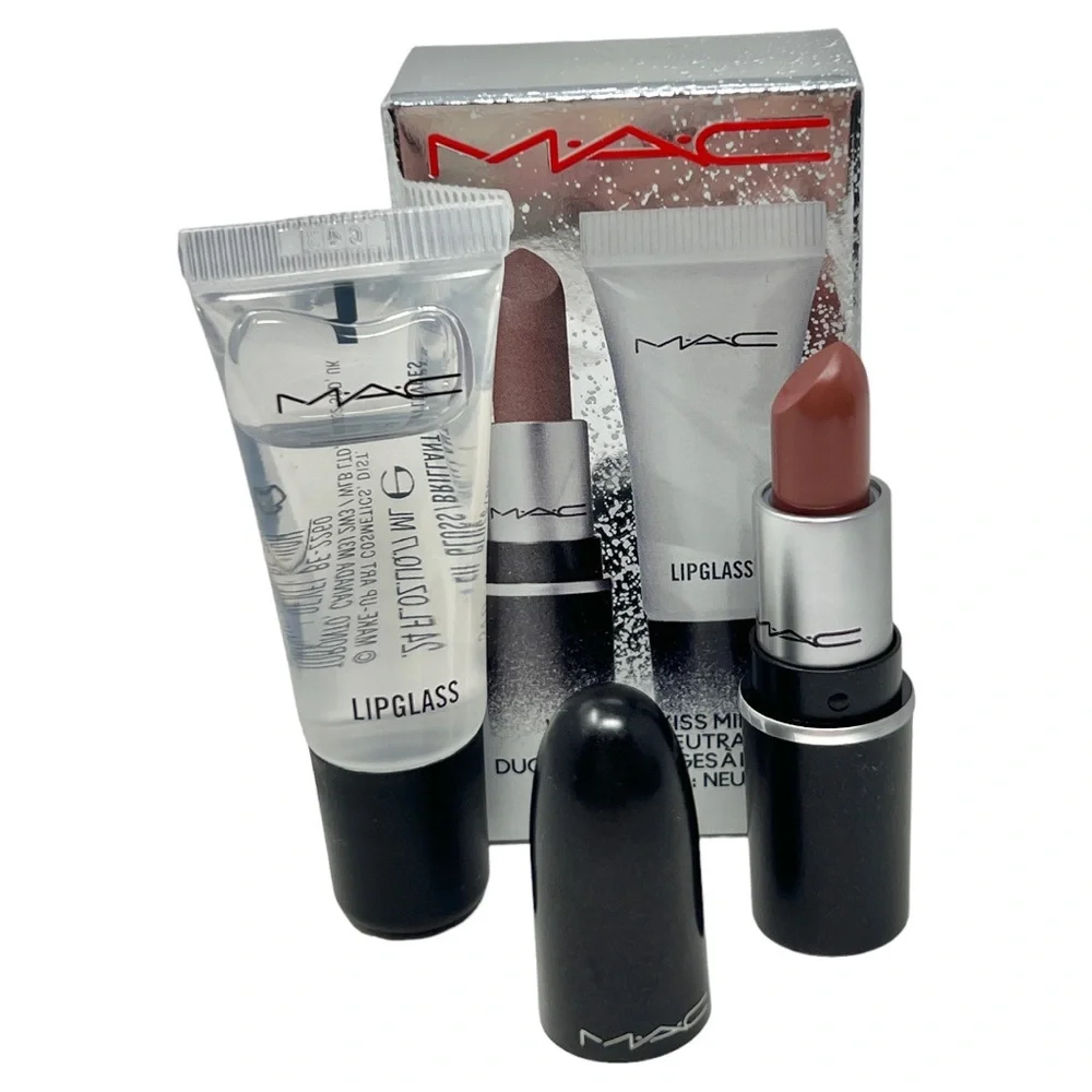 ‼️SOLD‼️MAC COSMETICS Winter’s Kiss Mini Lip Duo in NEUTRAL, Holiday Exclusive - Picture 3 of 6